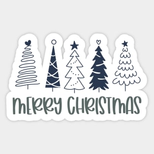 Merry Christmas trees Sticker